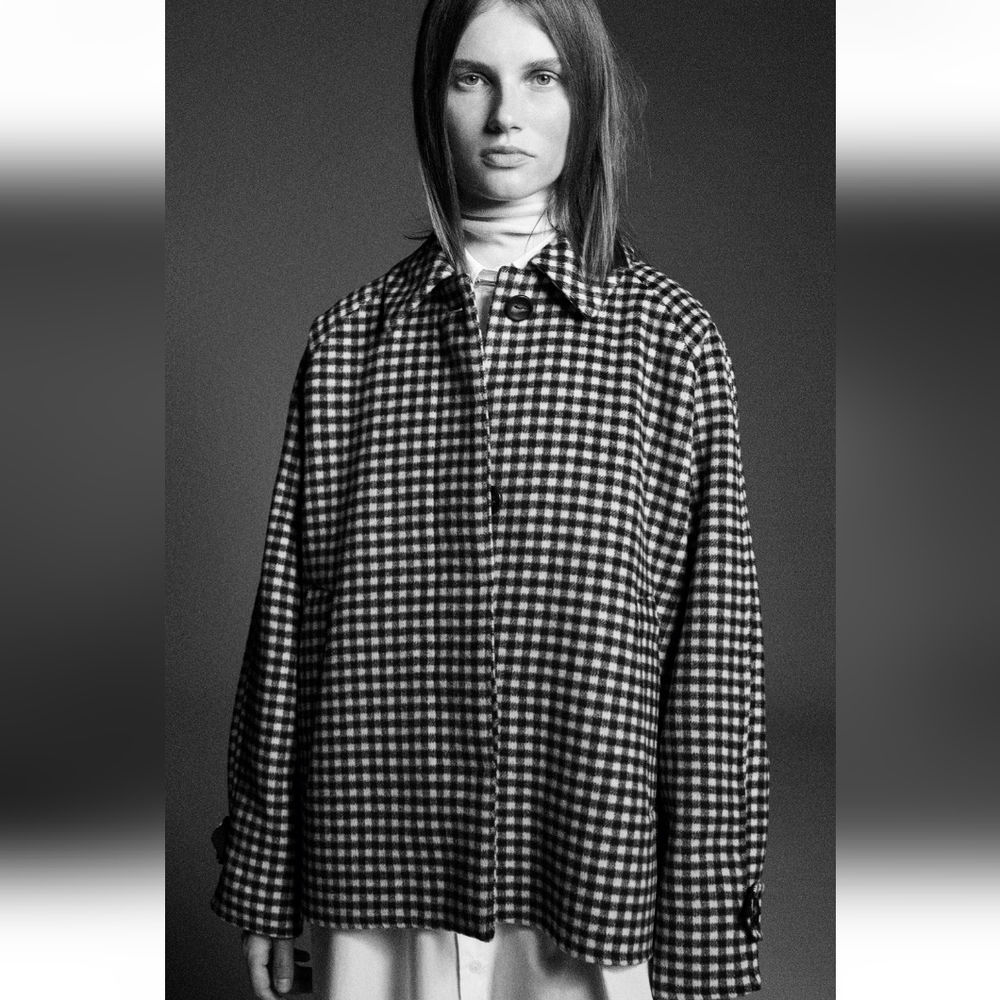 ZARA PLAID OVERSIZE JACKET